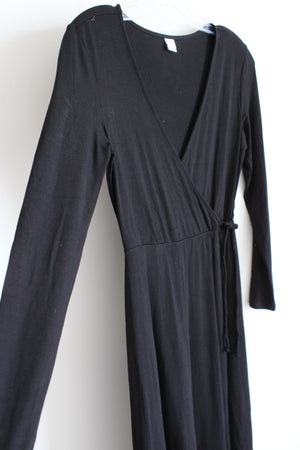 Old Navy Black Long Sleeved Wrap Dress | XS