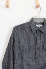 PD&C Gray Button Down Long Sleeved Shirt | S