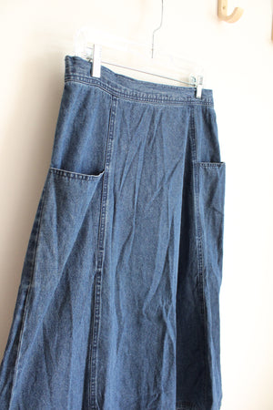 North Style Wide Denim Midi Skirt | 14