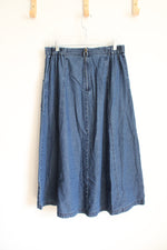 North Style Wide Denim Midi Skirt | 14