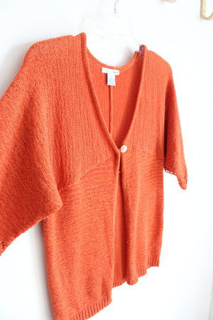 WD NY Burnt Orange Knit Cardigan | M