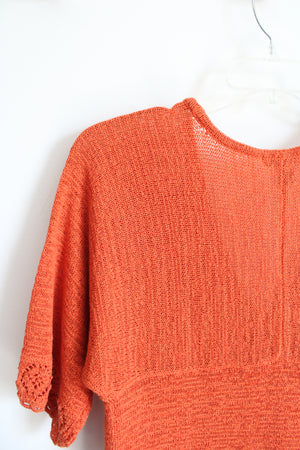 WD NY Burnt Orange Knit Cardigan | M