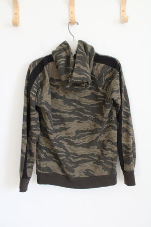 No Boundaries Brown & Green Camo Hoodie | XS