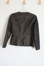 Lafayette 148 New York Brown Black Bronze Shimmer Jacket | 2