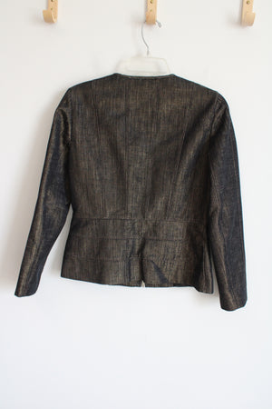 Lafayette 148 New York Brown Black Bronze Shimmer Jacket | 2