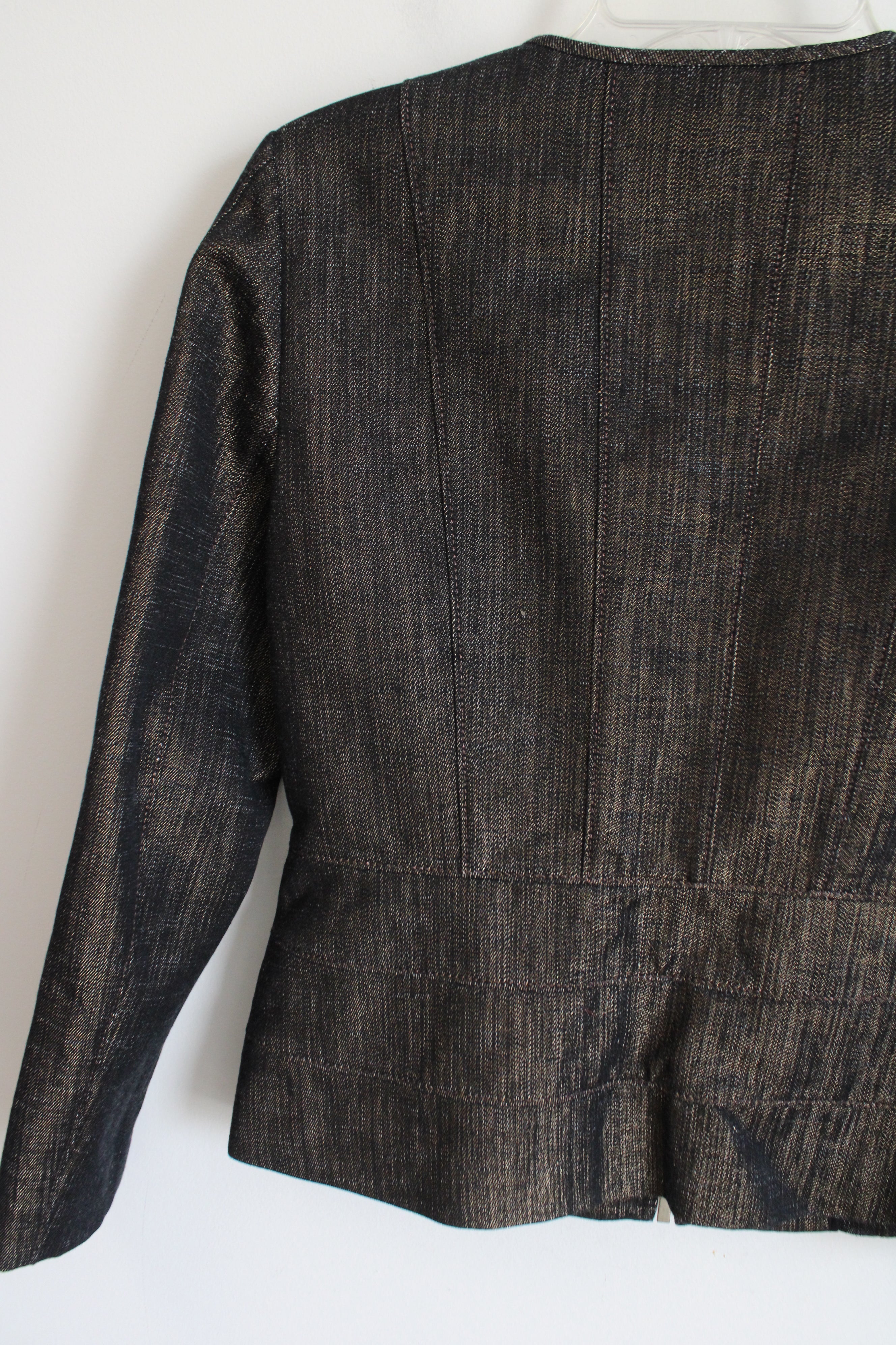 Lafayette 148 New York Brown Black Bronze Shimmer Jacket | 2