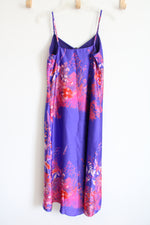 NEW Banana Republic Purple Satin Patterned Slip Dress | 2