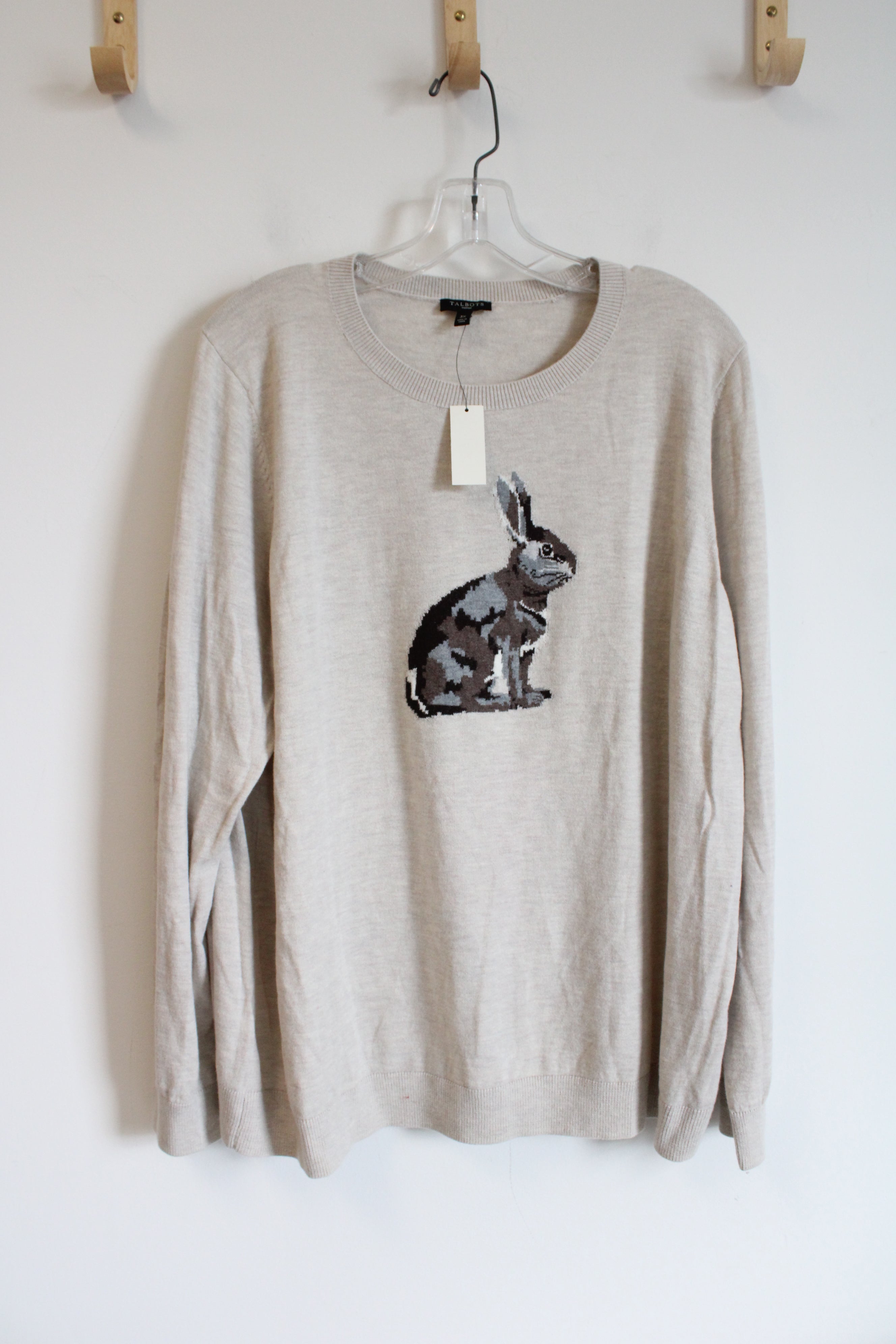 NEW Talbots Tan Bunny Wool Blend Sweater | 3X