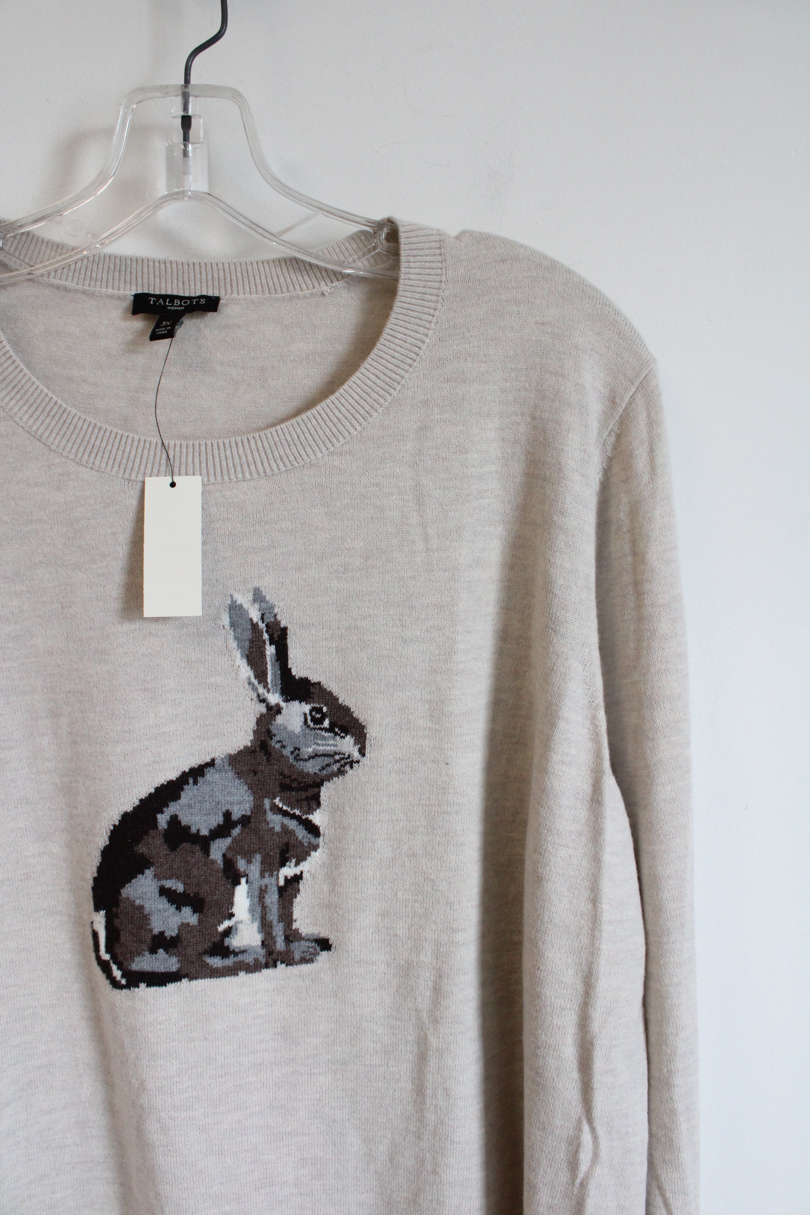 NEW Talbots Tan Bunny Wool Blend Sweater | 3X