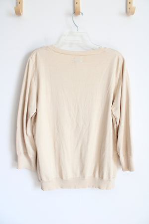 Chico's Tan Scoop Neck Sweater | 3 (XL)