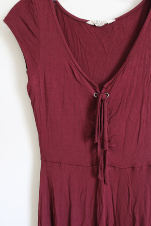 American Eagle Soft Sexy Lace Up Burgundy Dress S Jubilee Thrift