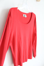 Chico's Design Red Long Sleeved Knit Top | 3 (XL)