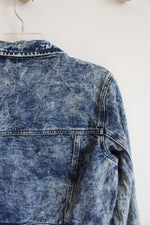 Almost Famous Stonewashed Cropped Denim Jacket | M