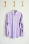 Van Heusen Fitted Purple Long Sleeved Button Down Shirt | 16-34/35 (L)