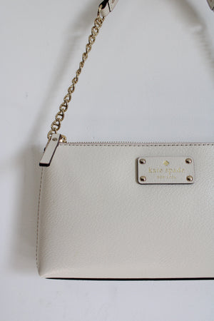 Kate Spade Wellesley Byrd Leather Beige Purse