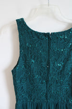 Speechless Emerald Green Sequined Tulle Dress | 11