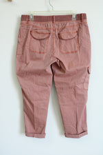 Sonoma Dusty Pink Cuffed Cargo Capri Pants | 10