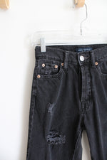 Aeropostale 90s Baggy Black Distressed Jeans | 000