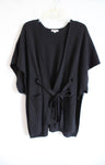 LOFT Black Knit Cape Style Wrap Sweater | M/L