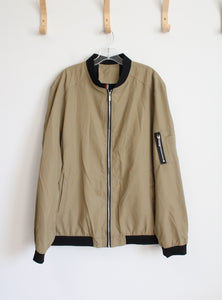 Ginsiom Tan Lightweight Bomber Jacket | L