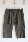 Dalia Collection Brown Cargo Capri Pants | 8