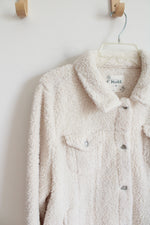 Mudd Soft Fuzzy Cream Jacket | XL