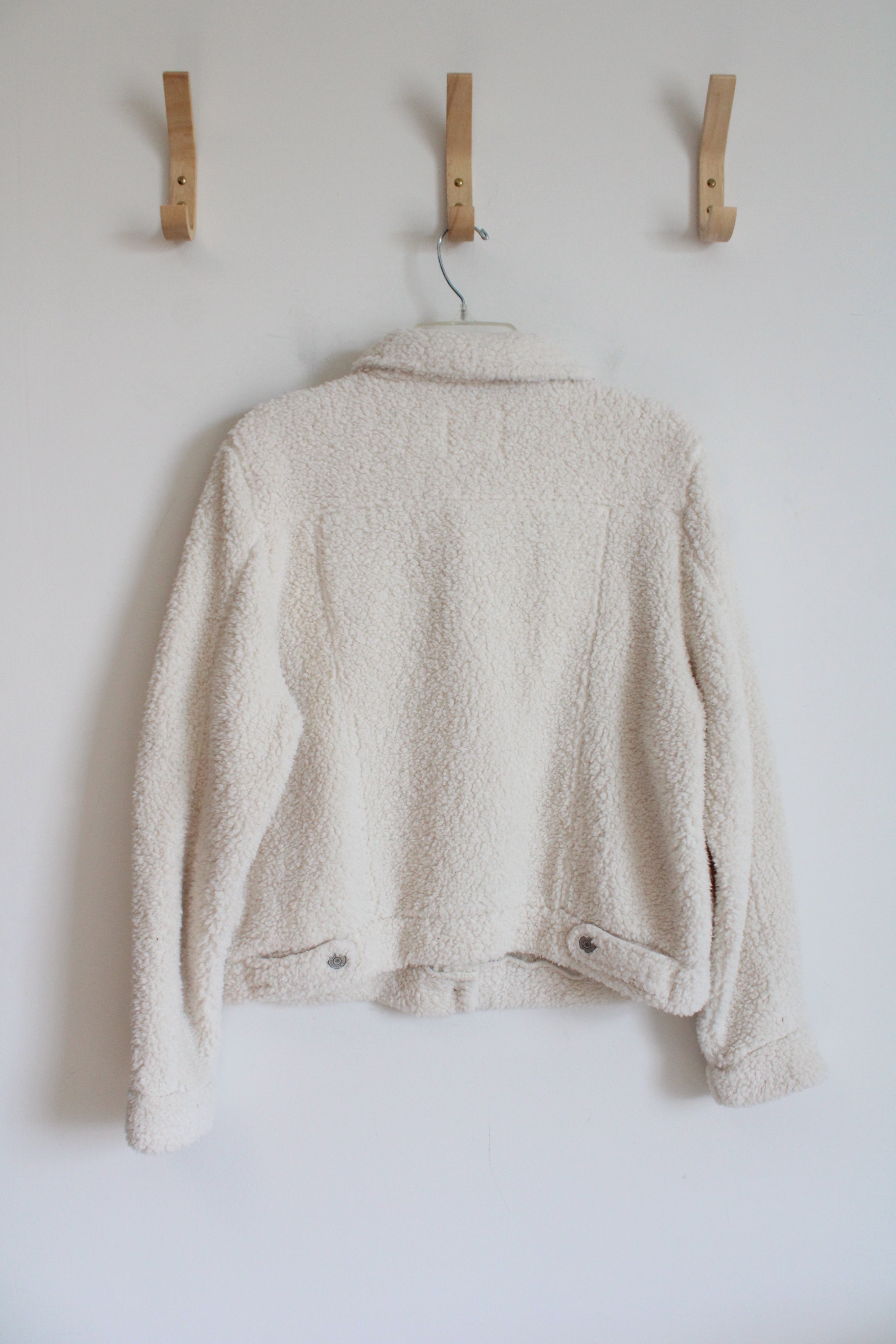 Mudd Soft Fuzzy Cream Jacket | XL