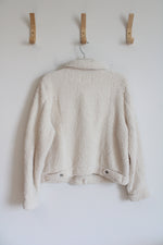 Mudd Soft Fuzzy Cream Jacket | XL