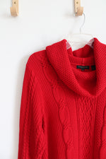 Jeanne Pierre Red Cowl Neck Tunic Sweater | 1X