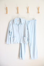 Jasmine Rose Intimates Soft Fuzzy Blue Pajama Set | L