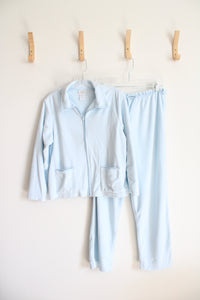 Jasmine Rose Intimates Soft Fuzzy Blue Pajama Set | L