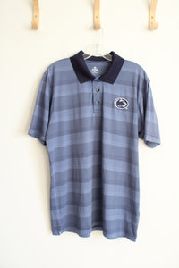 Knights Apparel Blue Striped Penn State Nittany Lions Polo Shirt | L