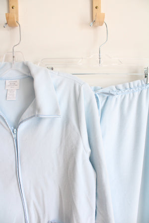 Jasmine Rose Intimates Soft Fuzzy Blue Pajama Set | L