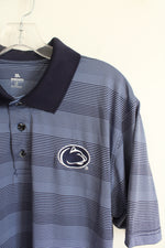 Knights Apparel Blue Striped Penn State Nittany Lions Polo Shirt | L