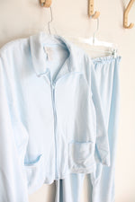 Jasmine Rose Intimates Soft Fuzzy Blue Pajama Set | L
