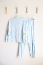 Jasmine Rose Intimates Soft Fuzzy Blue Pajama Set | L