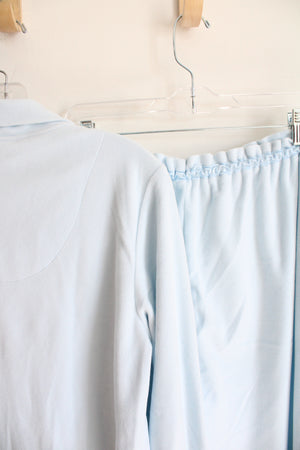 Jasmine Rose Intimates Soft Fuzzy Blue Pajama Set | L