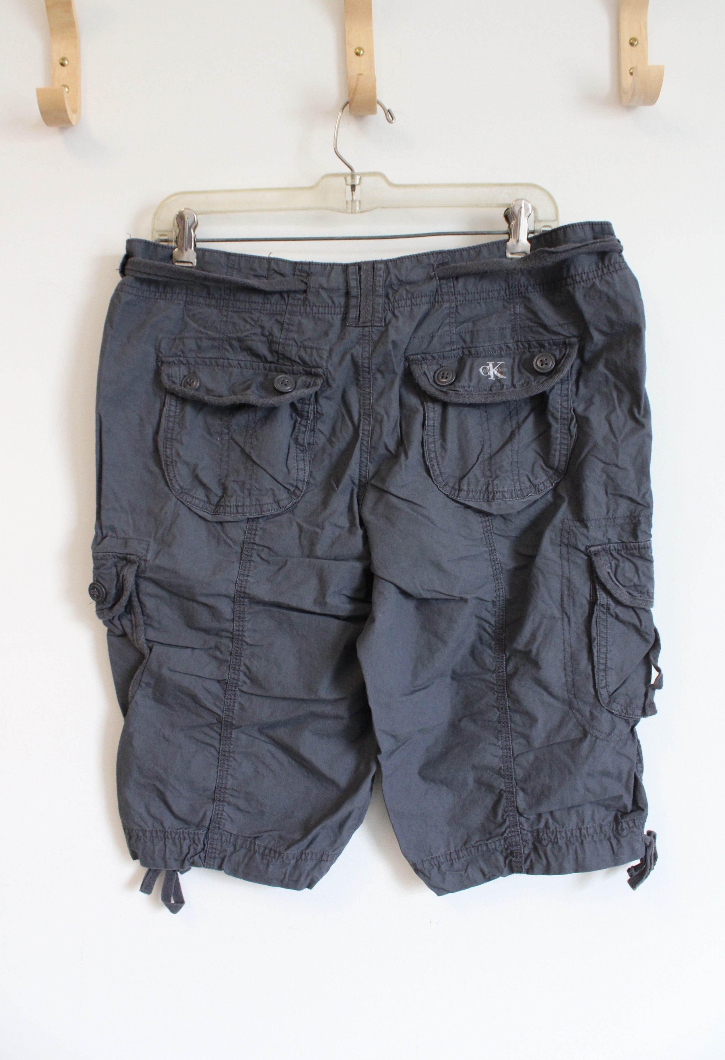 Calvin Klein Gray Cargo Bermuda Shorts | M