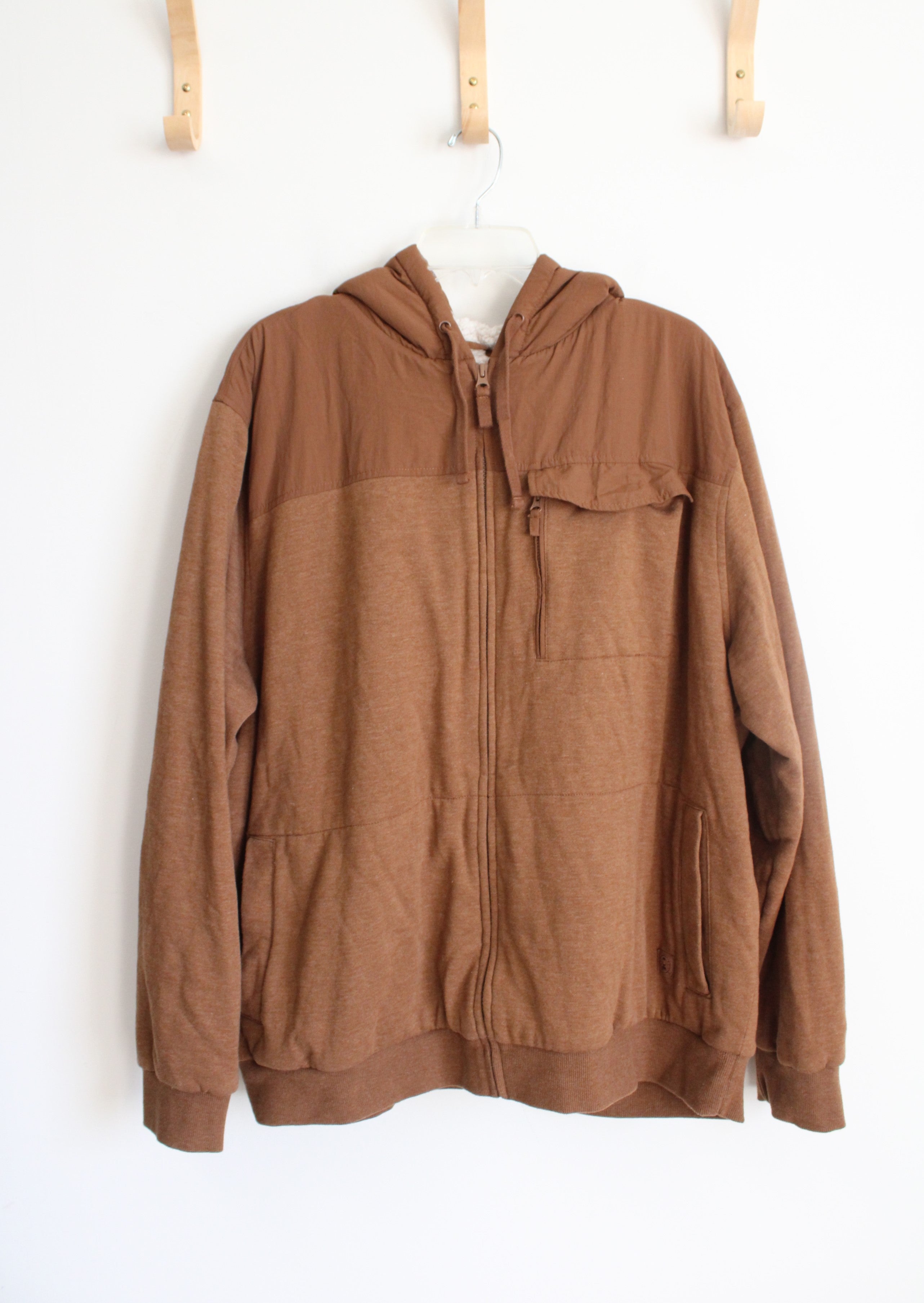 Coleman Sherpa Lined Brown Zip Up Jacket | XXL