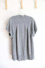 Coldwater Creek Short Sleeved Gray Tunic Sweater | L