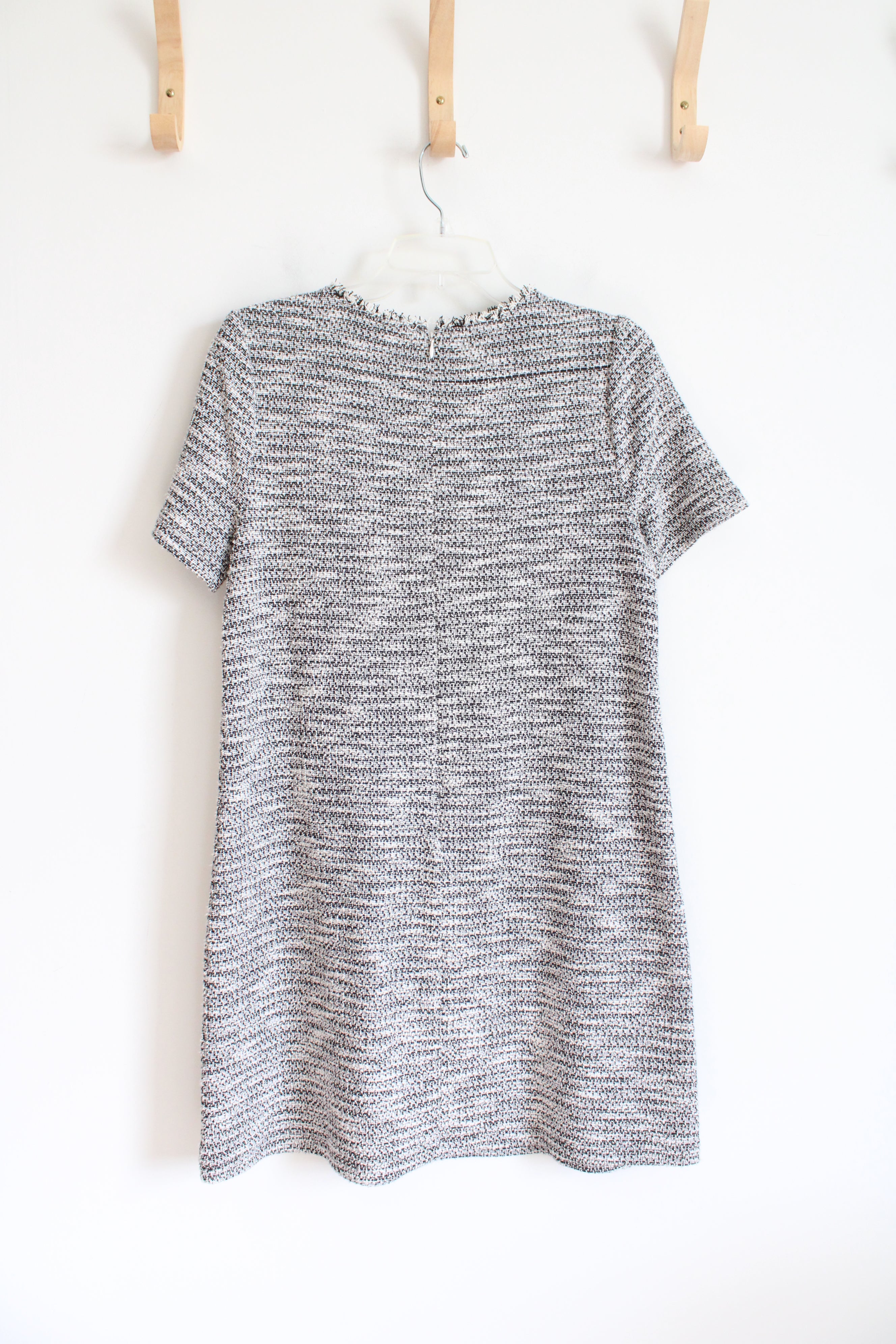 LOFT Black & White Tweed Dress | S Petite