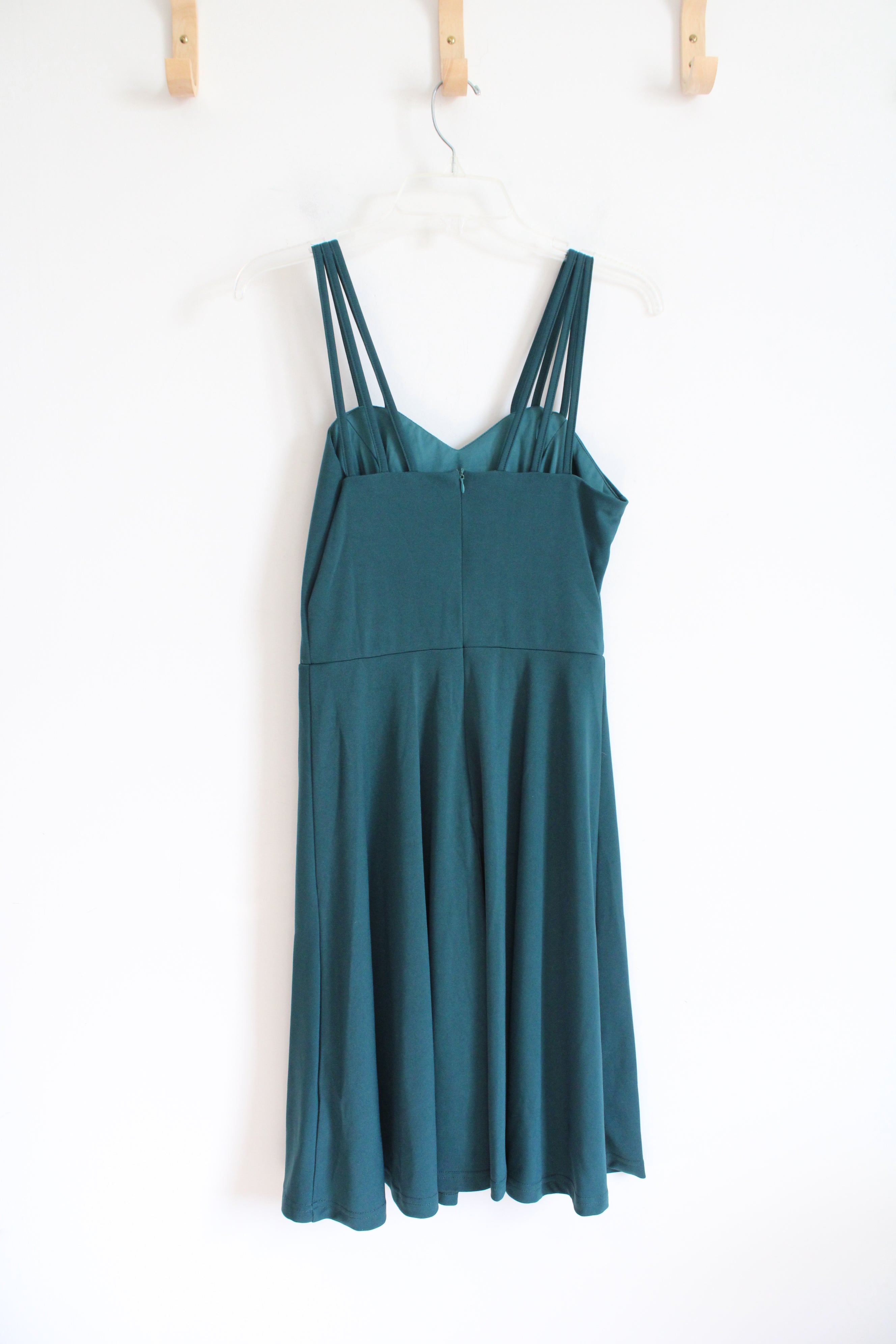 Gracie Karin Emerald Green Triple Strap Flowy Dress | S