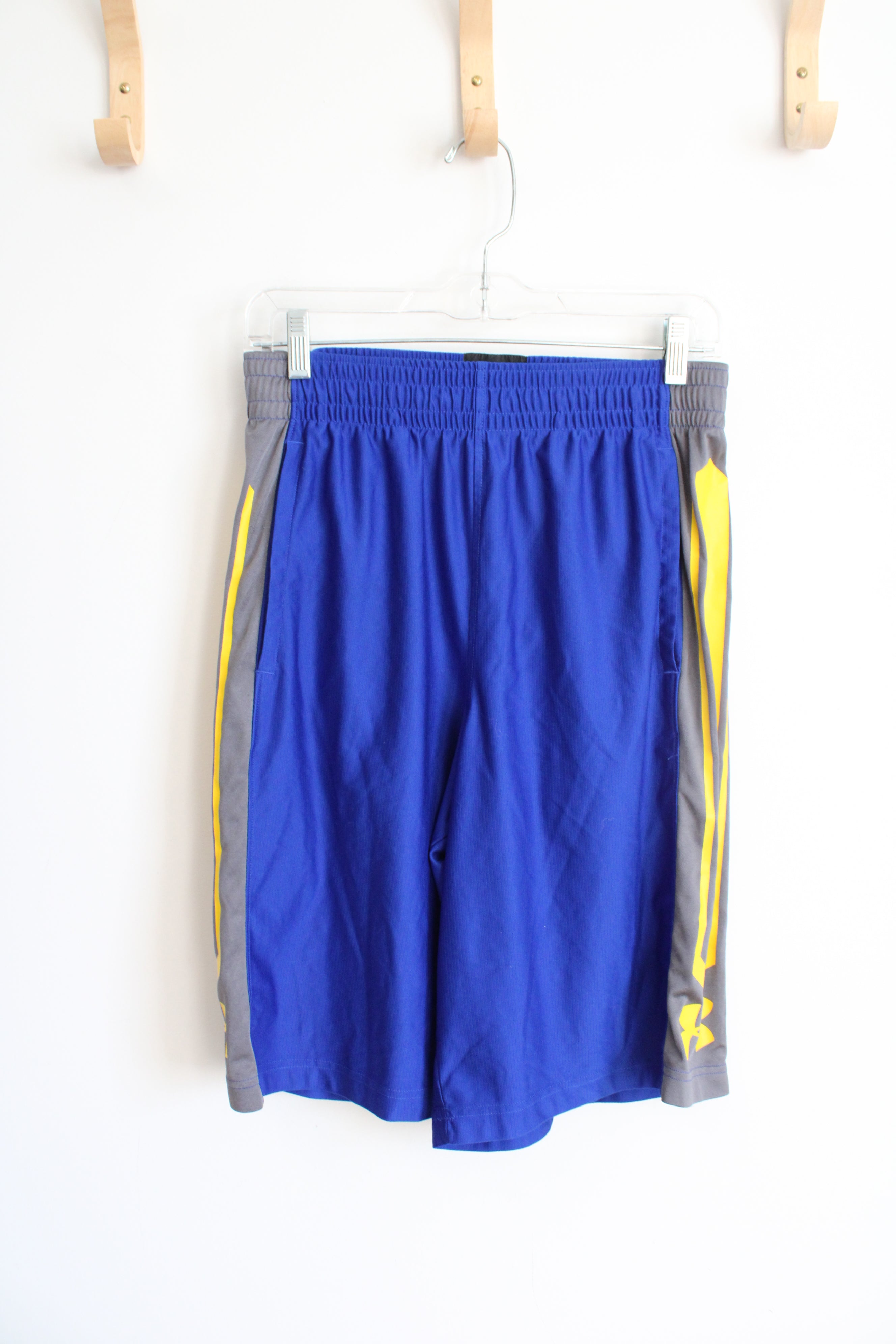 Blue and yellow basketball shorts online