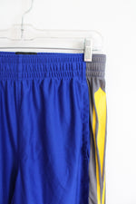 Under Armour Blue Gray & Yellow Basketball Shorts | M