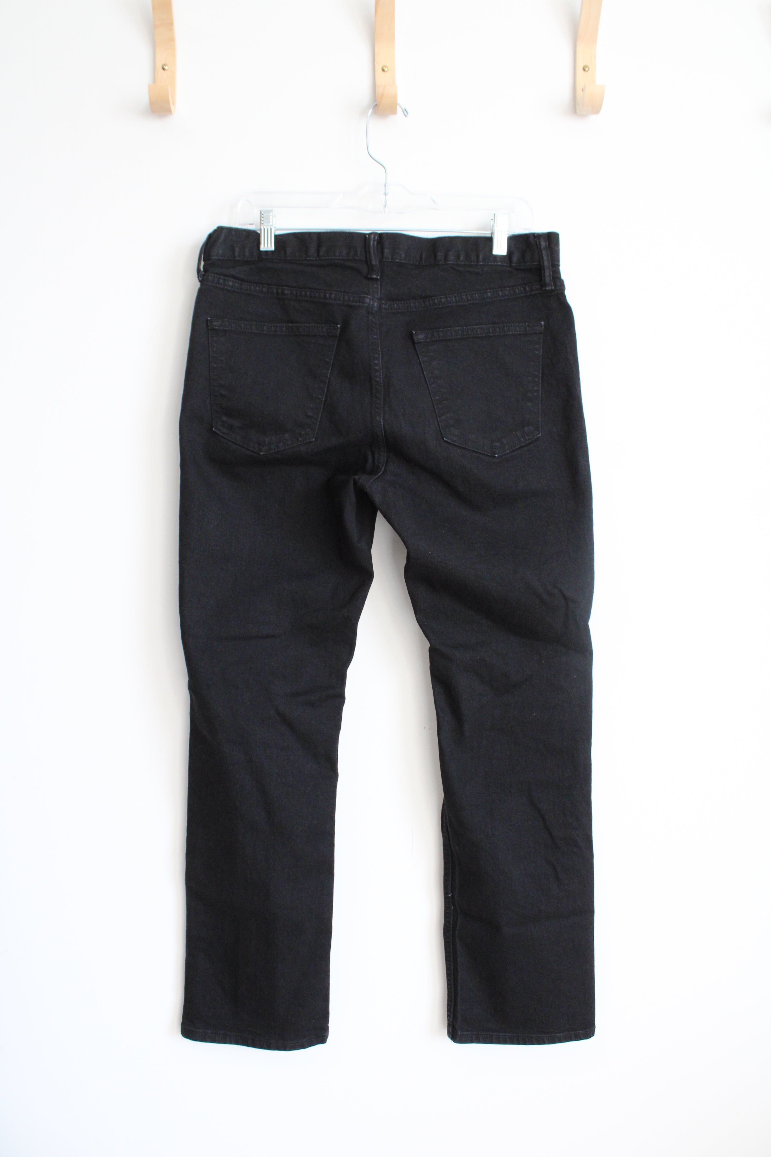 Old Navy Straight Built-In Flex Black Jeans | 33X30