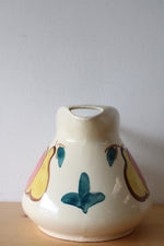Purinton Pottery Hand Painted Fruit Design Ceramic Pitcher