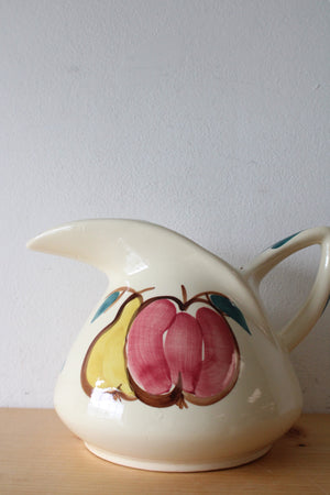 Purinton Pottery Hand Painted Fruit Design Ceramic Pitcher