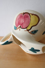 Purinton Pottery Hand Painted Fruit Design Ceramic Pitcher