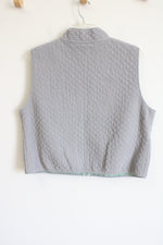 Alfred Dunner Soft Gray Vest | XL Petite