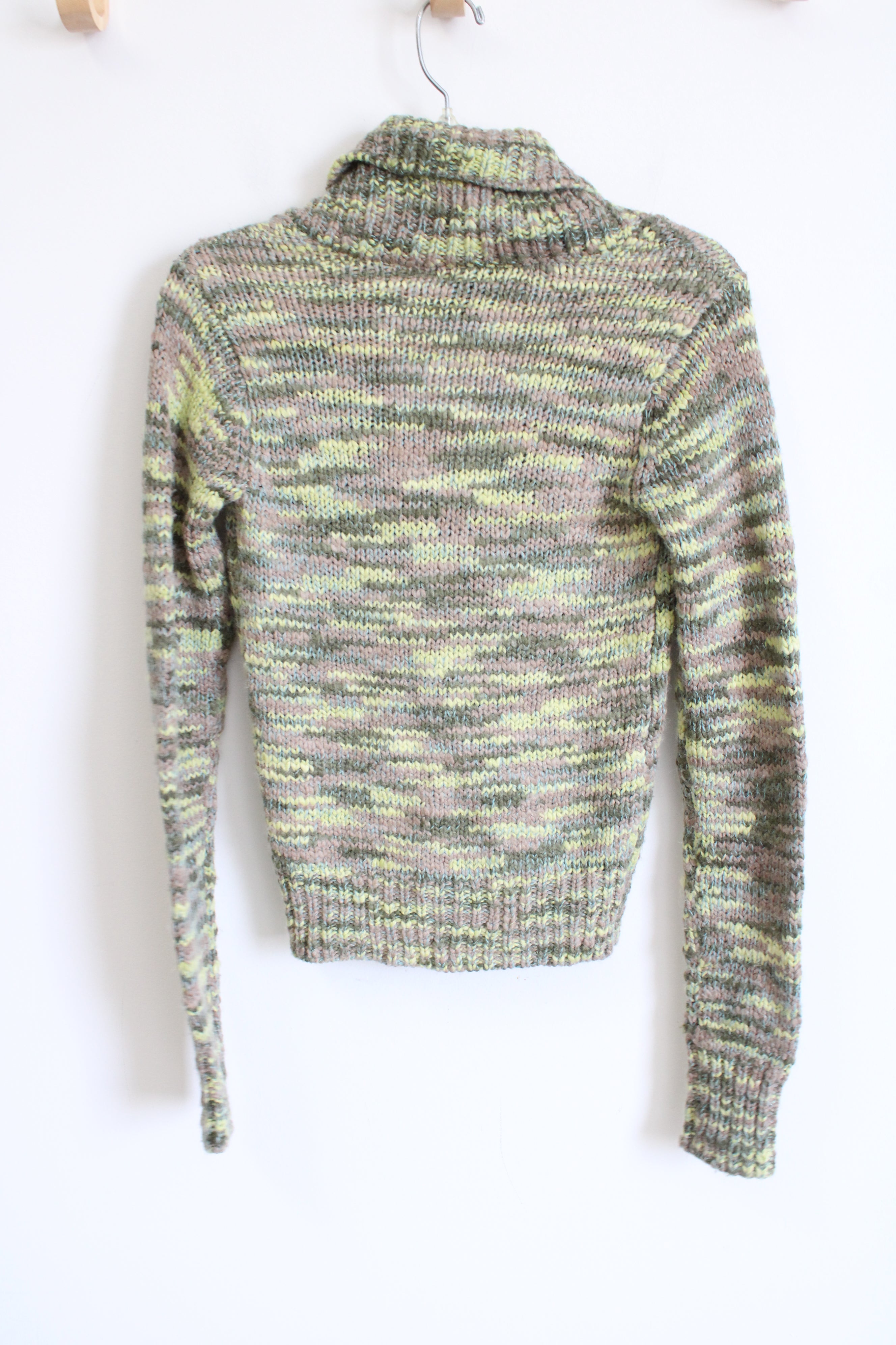 Calvin Klein Jeans Knitted Green & Brown Button Down Sweater | S